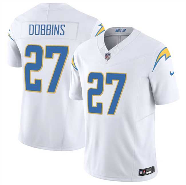 Men & Women & Youth Los Angeles Chargers #27 J.K. Dobbins White 2024 F.U.S.E Vapor Limited Stitched Jersey,We sell and wholesale Men & Women & Youth Los Angeles Chargers #27 J.K. Dobbins White 2024 F.U.S.E Vapor Limited Stitched Jersey on line form chian!